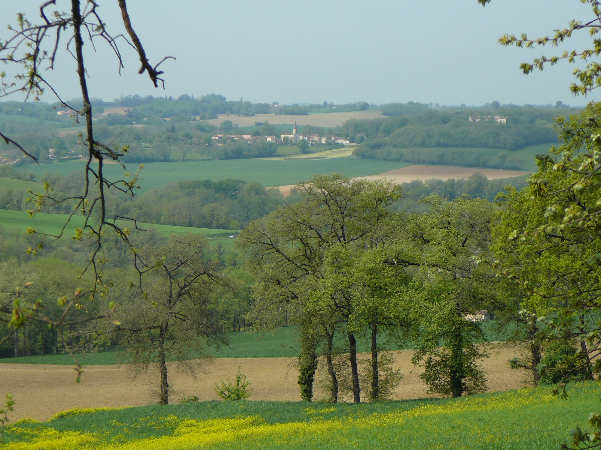 Vue sur le village de Beaumont