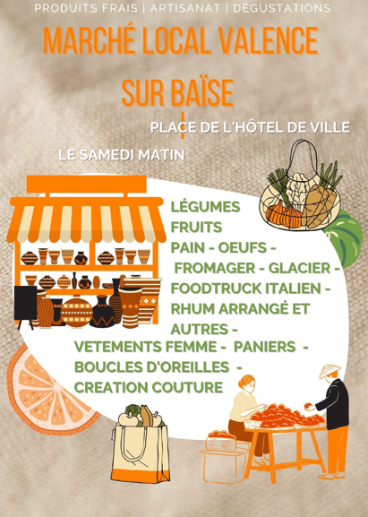 Marché de Producteurs du samedi matin_Valence-sur-Baïse
