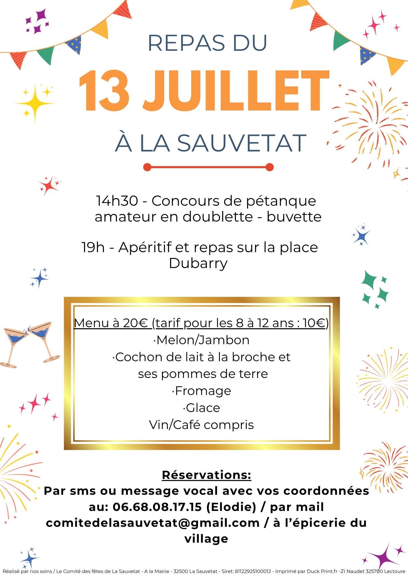 Repas du 13 juillet_La Sauvetat