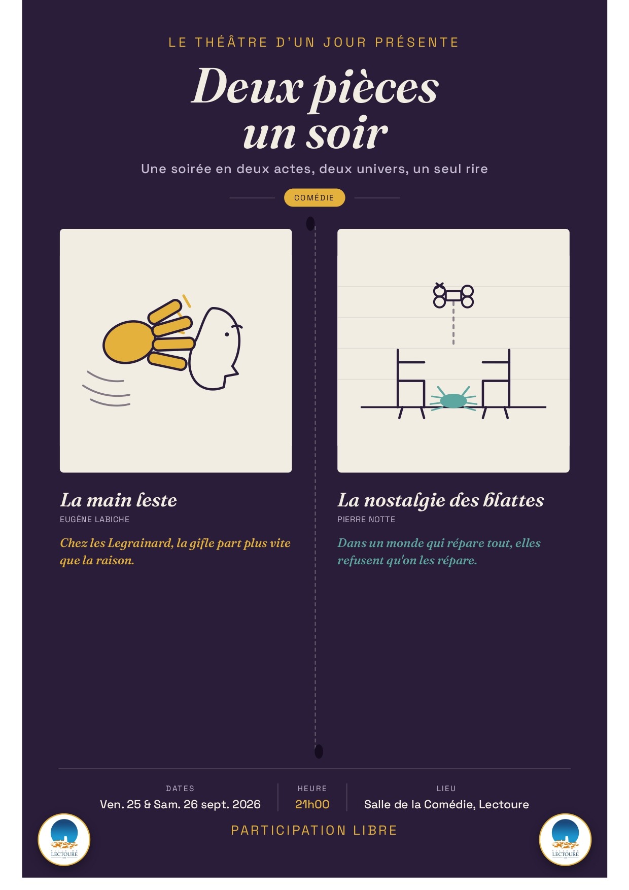 Deux pièces un soir_Lectoure