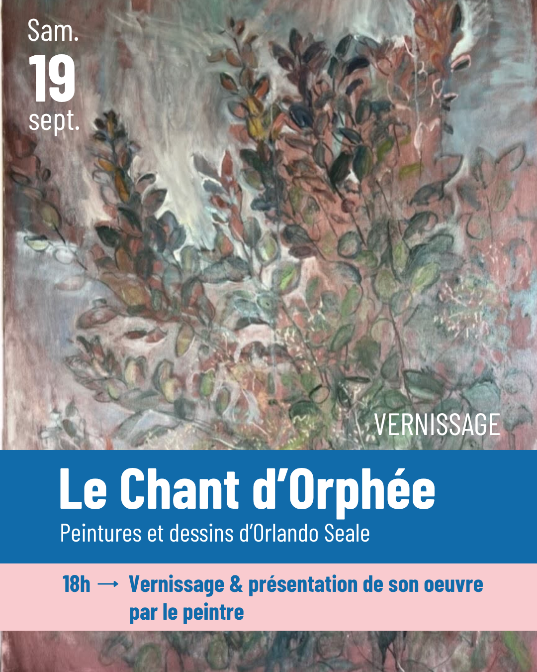 Le Chant d'Orphée - Exposition de peintures et de dessins d'Orlando Seale aux Orages_Lectoure