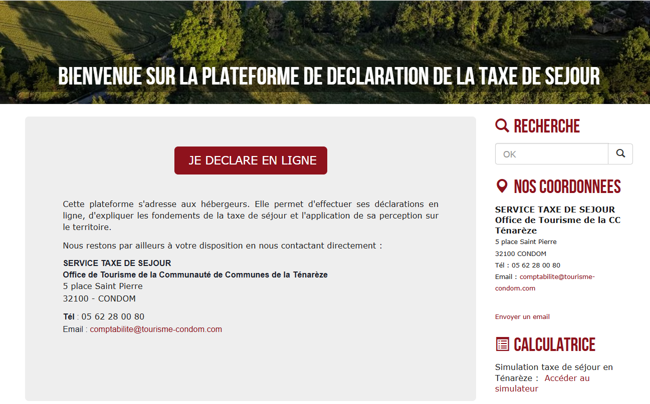 Déclarer la taxe de séjour dans le Gers - Armagnac